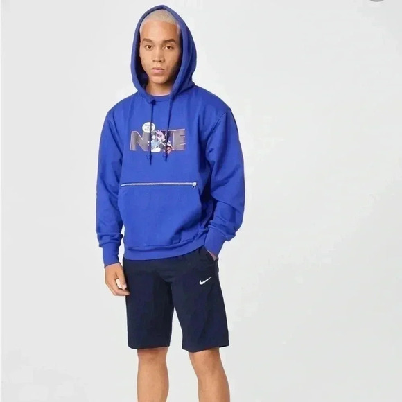 [M][YouthXL] Mens / Youth Nike Dri-Fit  Standard Issue x Space Jam Blue Hoodie - Picture 1 of 9